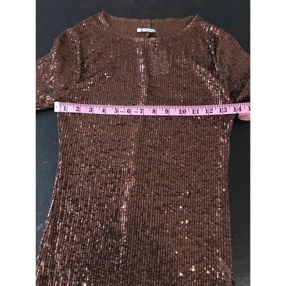 Free People Intimately Gold Rush Long Sleeve Top - Extra Small - Picture 9 of 12